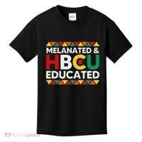 Melanated And Hbcu Educated Historical Black College Alumni Kids T-Shirt thumb 0
