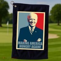 Making America Hungry Again Anti Joe Biden Golf Towel thumb 1