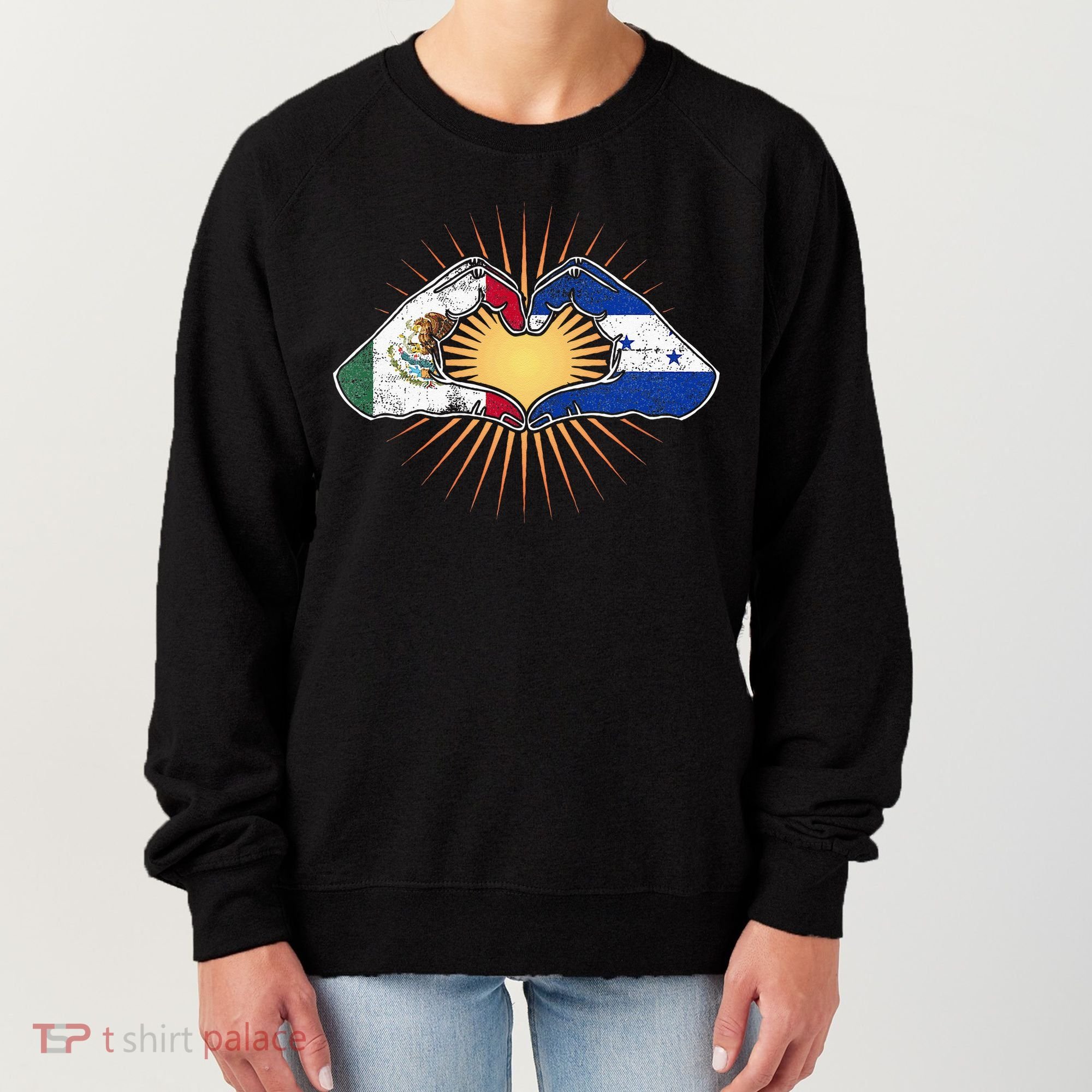 Mexico And Honduras. Heart Hands Women's Sweatshirt