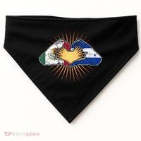 Mexico And Honduras. Heart Hands USA-Made Doggie Bandana thumb 0
