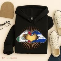 Mexico And Honduras. Heart Hands Hoodie thumb 4