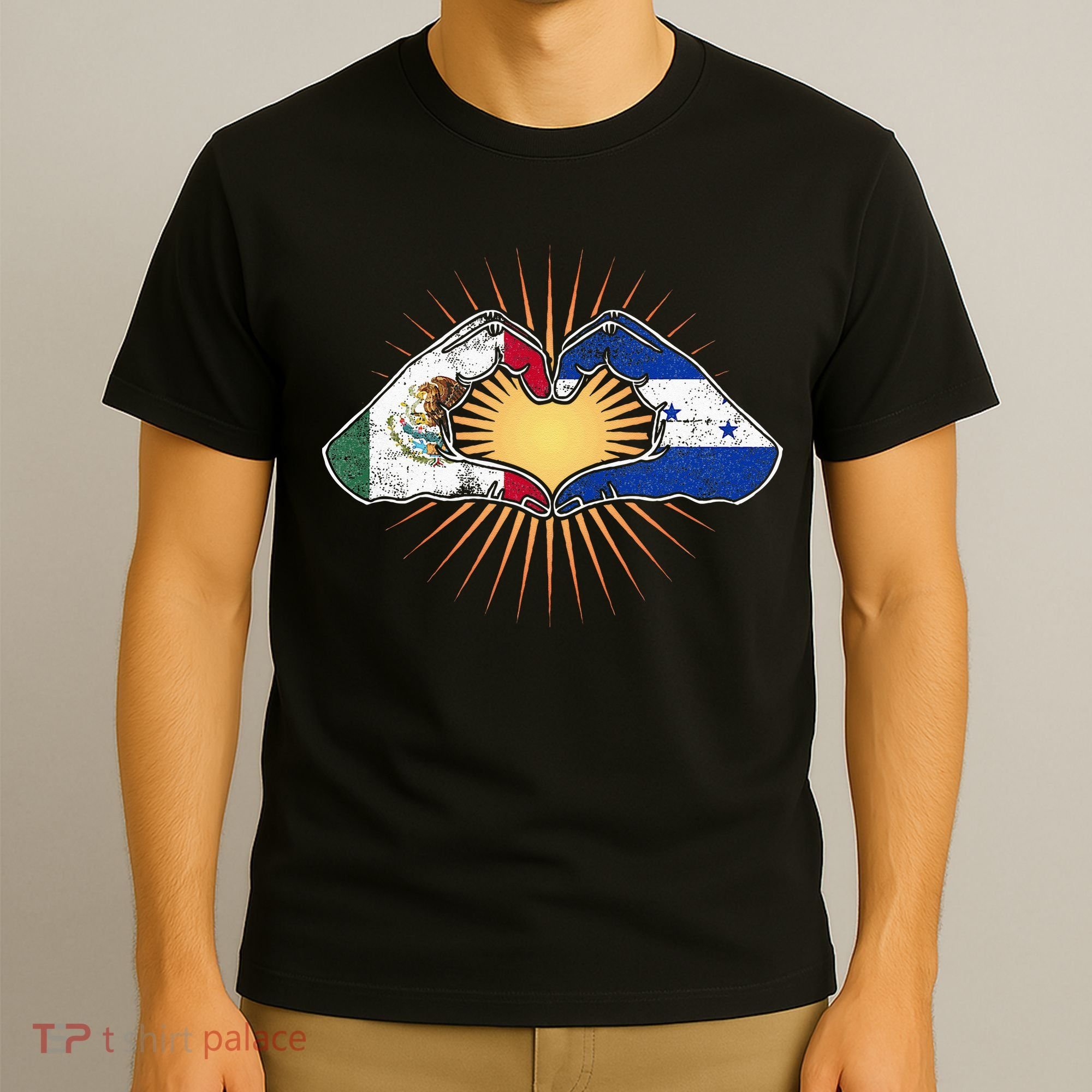 Mexico And Honduras. Heart Hands T-Shirt