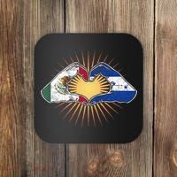 Mexico And Honduras. Heart Hands Coaster thumb 0