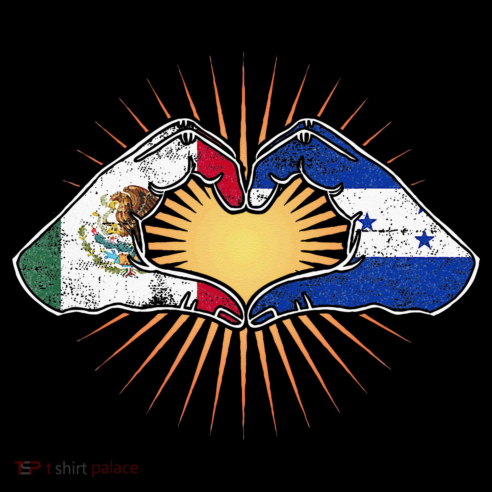 Mexico And Honduras. Heart Hands Women's Tank Top