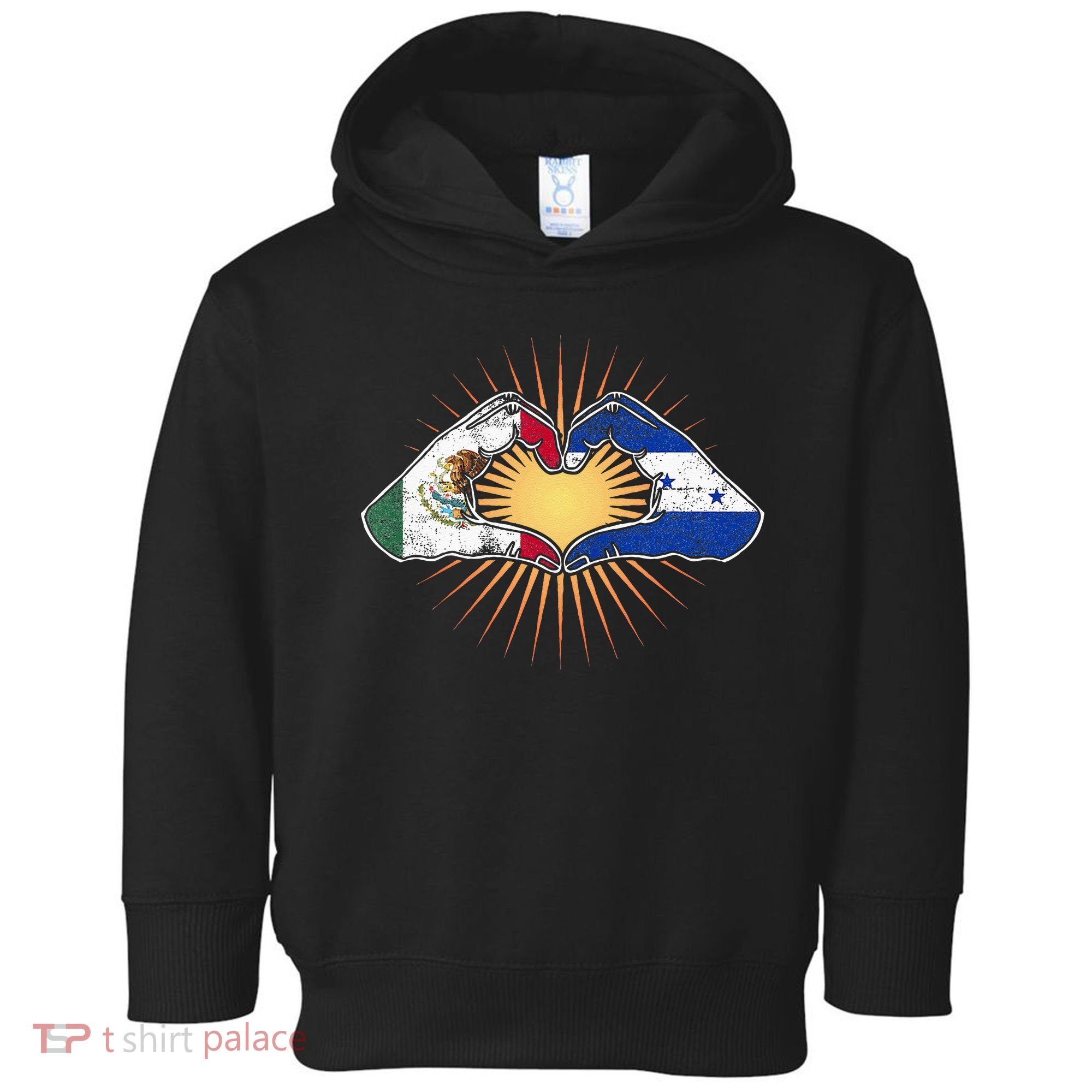 Mexico And Honduras. Heart Hands Toddler Hoodie
