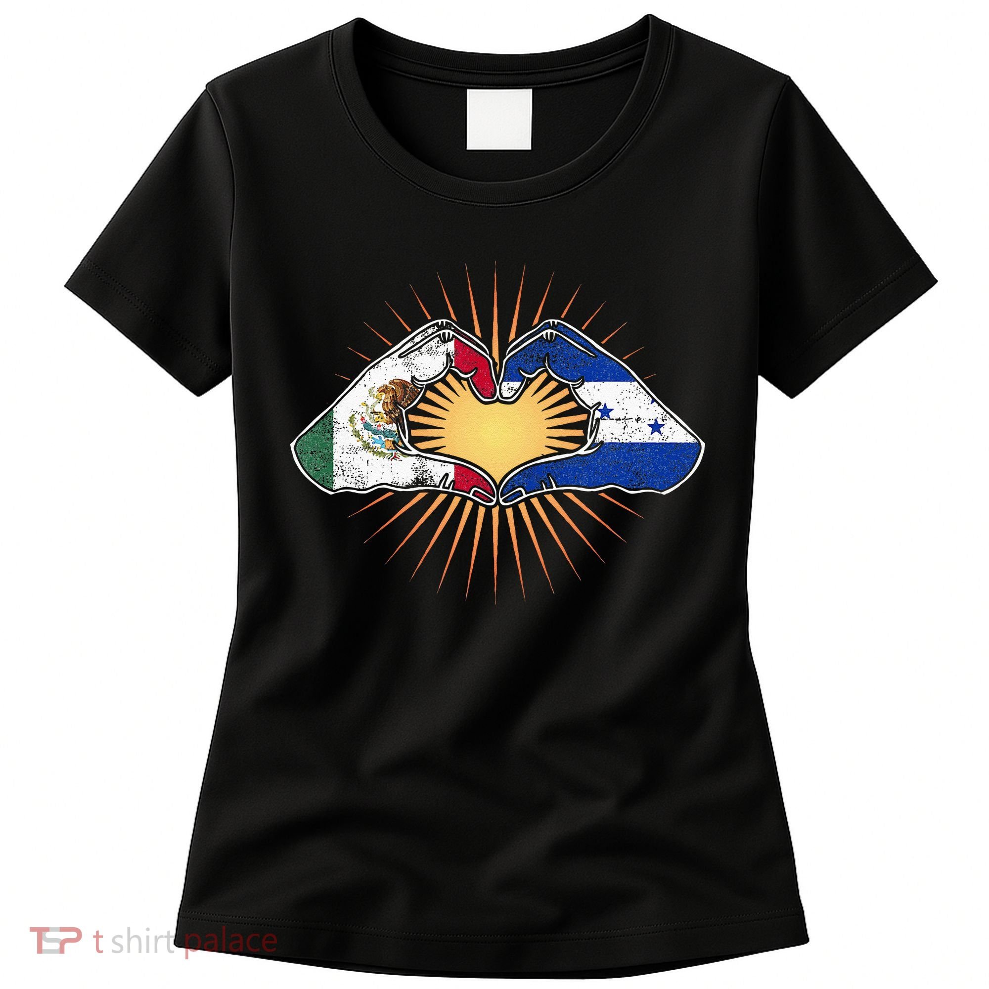 Mexico And Honduras. Heart Hands Women's T-Shirt
