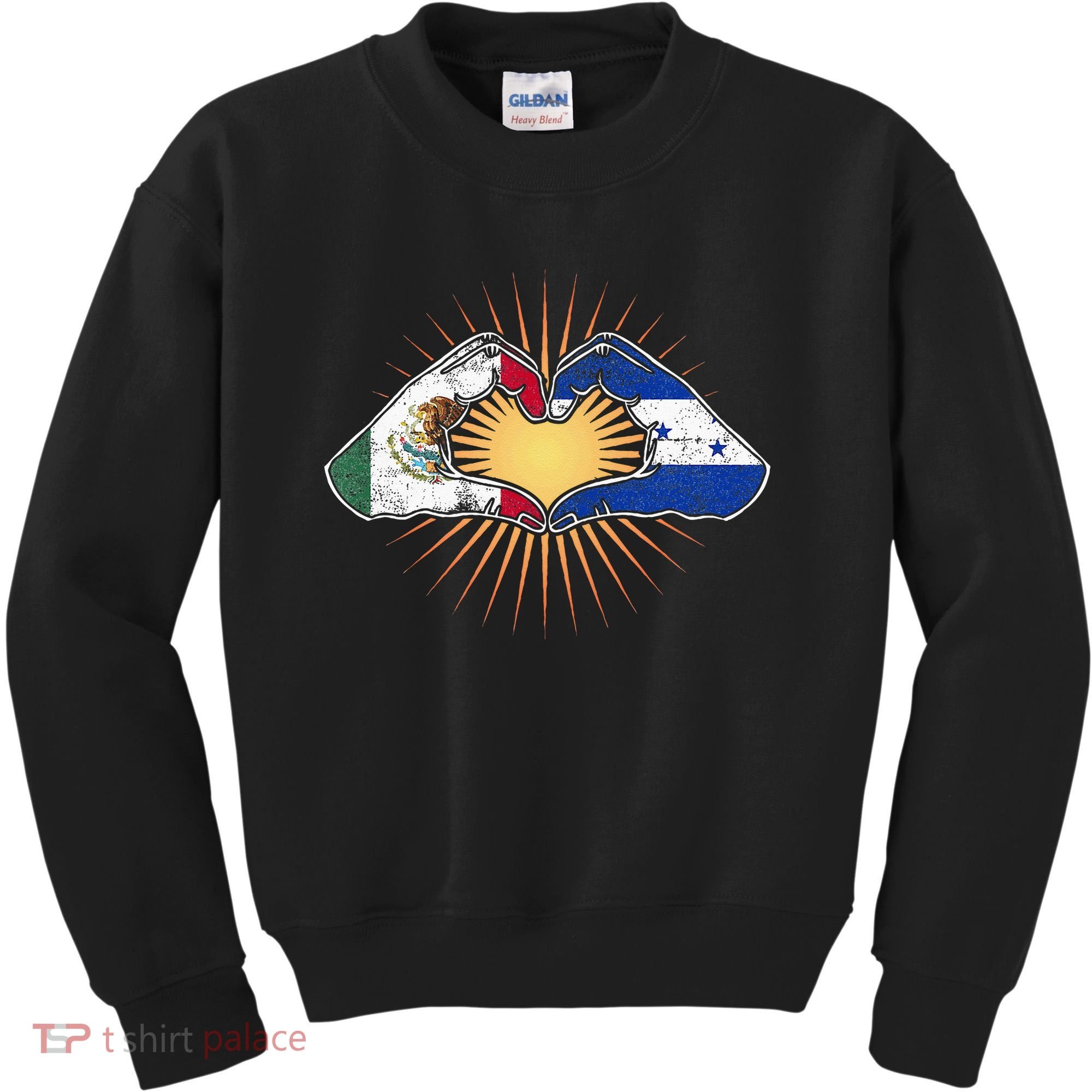 Mexico And Honduras. Heart Hands Kids Sweatshirt