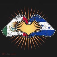 Mexico And Honduras. Heart Hands Kids Sweatshirt thumb 2