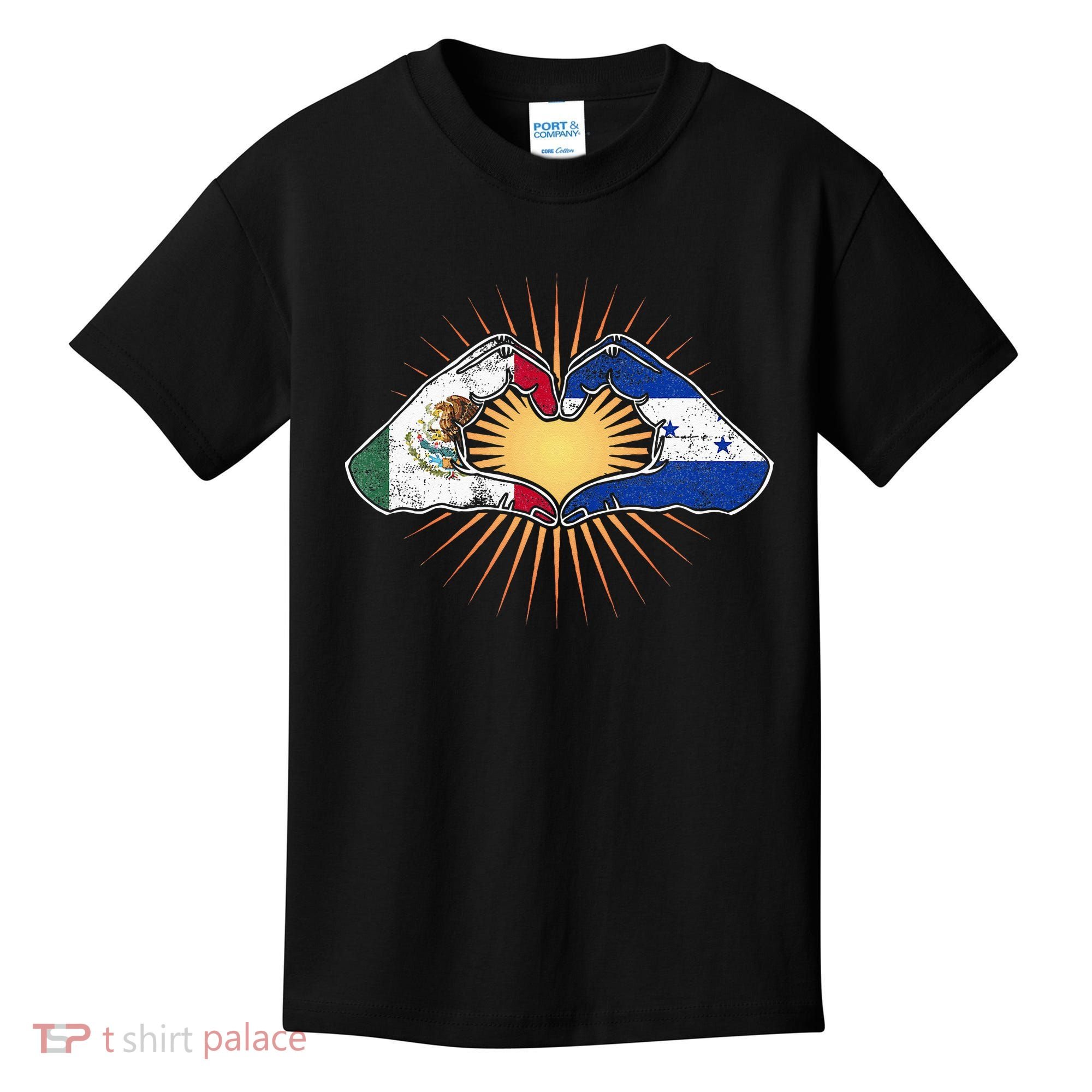 Mexico And Honduras. Heart Hands Kids T-Shirt
