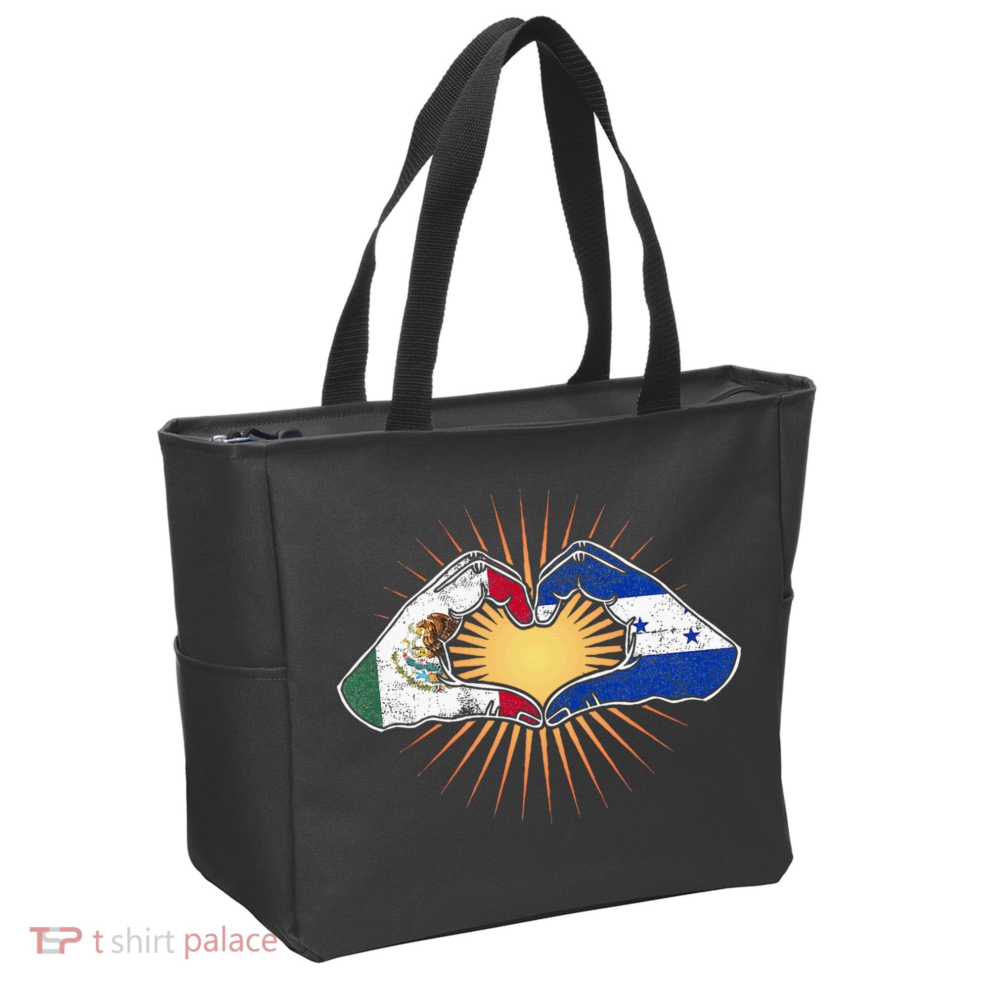 Mexico And Honduras. Heart Hands Tote Bag