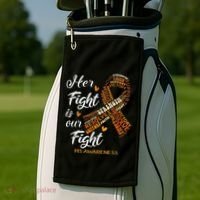 Ms Awareness Her Fight Is Our Fight Golf Towel thumb 2