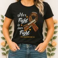 Ms Awareness Her Fight Is Our Fight Women's T-Shirt thumb 2