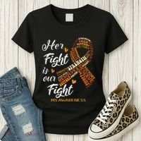 Ms Awareness Her Fight Is Our Fight Women's T-Shirt thumb 3