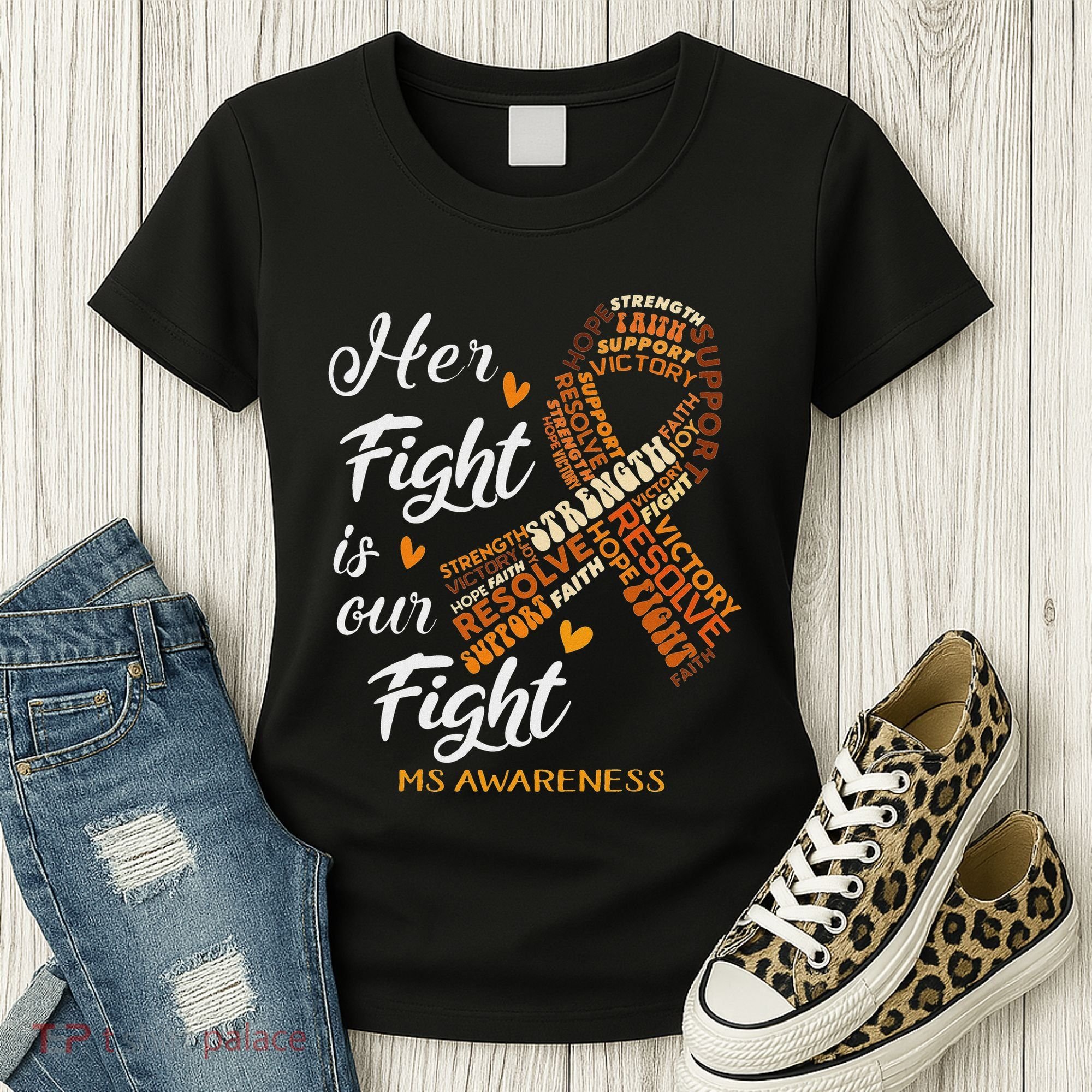 Ms Awareness Her Fight Is Our Fight Women's T-Shirt