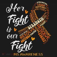 Ms Awareness Her Fight Is Our Fight Kids Sweatshirt thumb 2