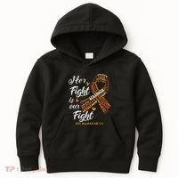 Ms Awareness Her Fight Is Our Fight Kids Hoodie thumb 0