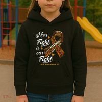 Ms Awareness Her Fight Is Our Fight Kids Hoodie thumb 3