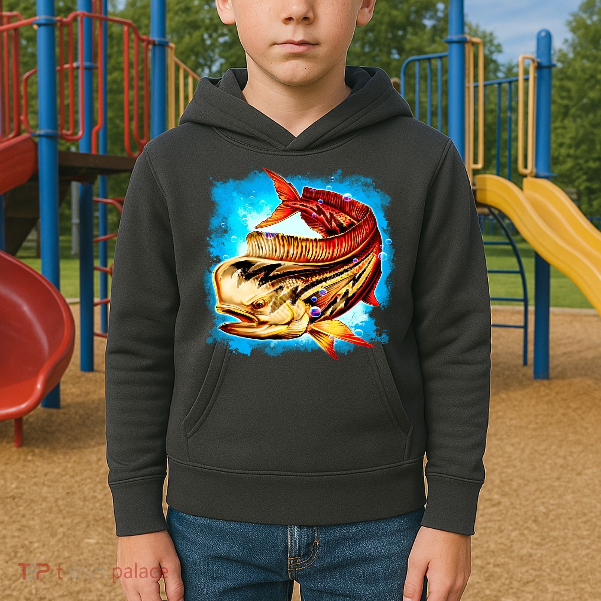 Mahi Hot Rod Fish Kids Hoodie