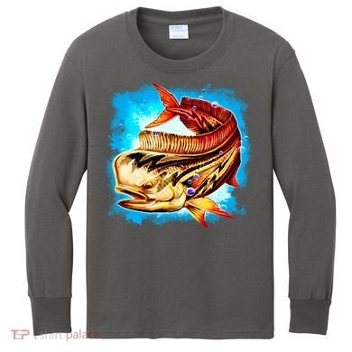 Mahi Hot Rod Fish Kids Long Sleeve Shirt