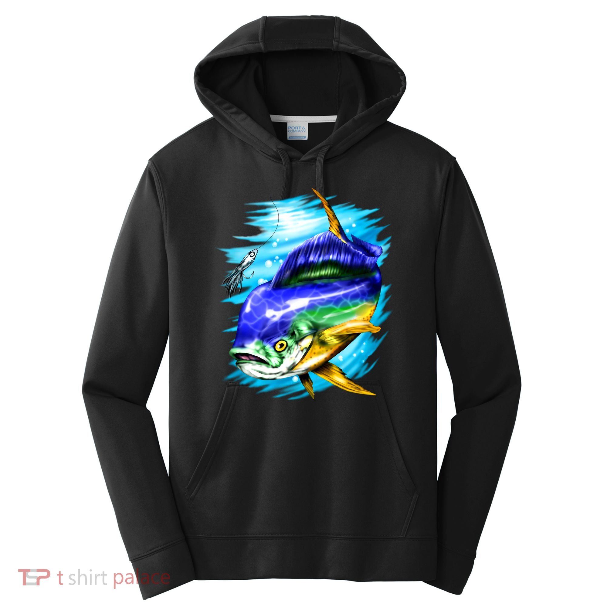 Mahi Mahi Fish Performance Fleece Hoodie