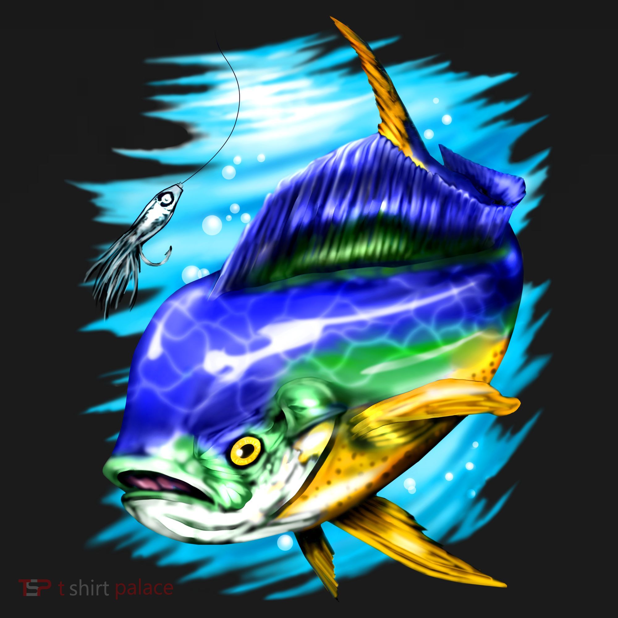 Mahi Mahi Fish Performance Fleece Hoodie