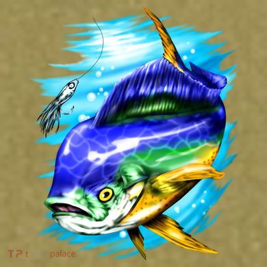 Mahi Mahi Fish Garment-Dyed Women's Muscle Tee