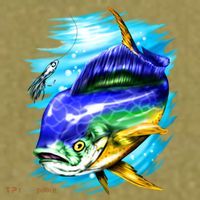 Mahi Mahi Fish Garment-Dyed Women's Muscle Tee thumb 6