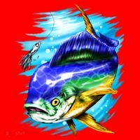Mahi Mahi Fish Santa Hat thumb 1