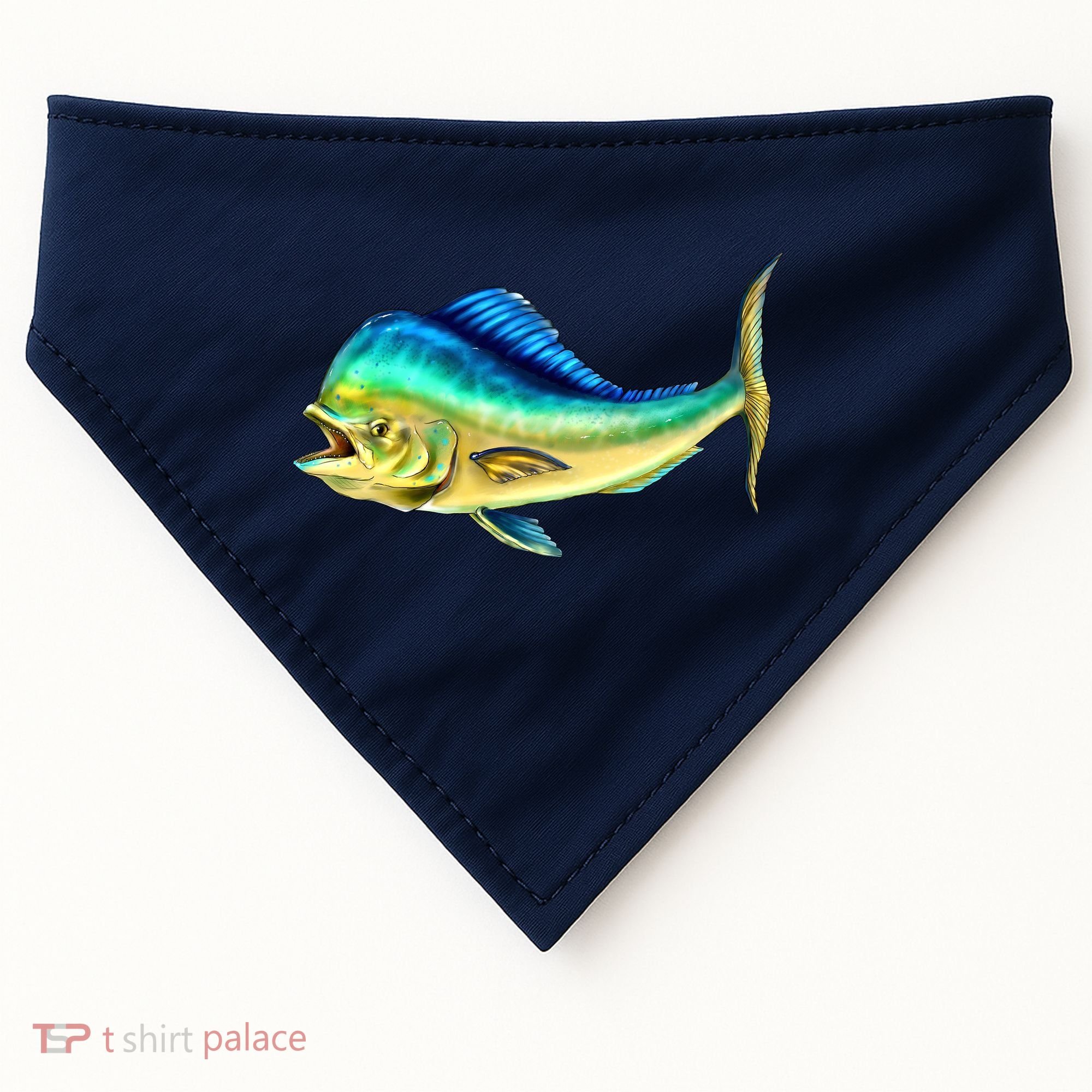 Mahi Mahi Side View USA-Made Doggie Bandana
