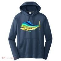 Mahi Mahi Side View Performance Fleece Hoodie thumb 0
