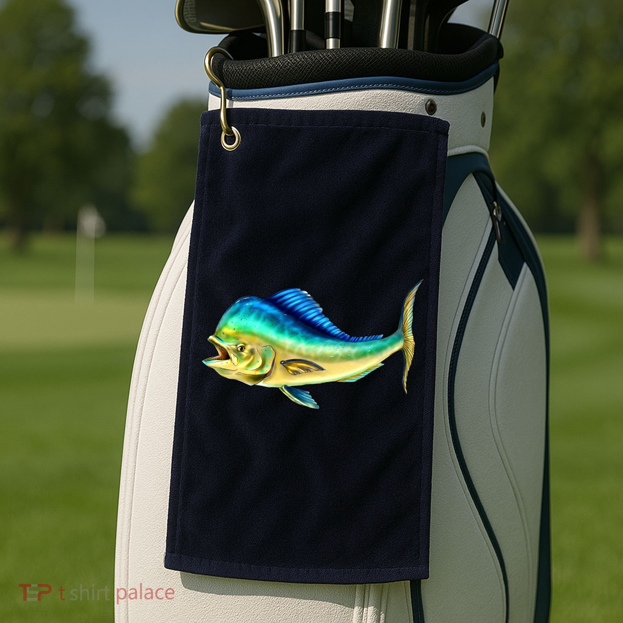 Mahi Mahi Side View Golf Towel