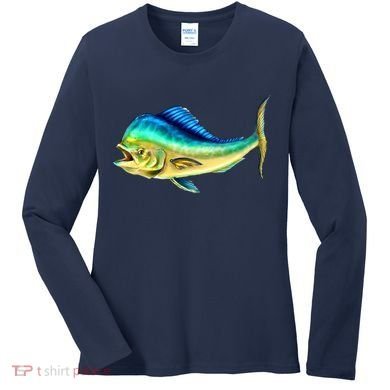 Mahi Mahi Side View Women's Long Sleeve Shirt