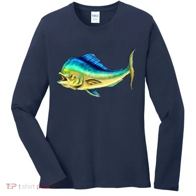 Mahi Mahi Side View Women's Long Sleeve Shirt
