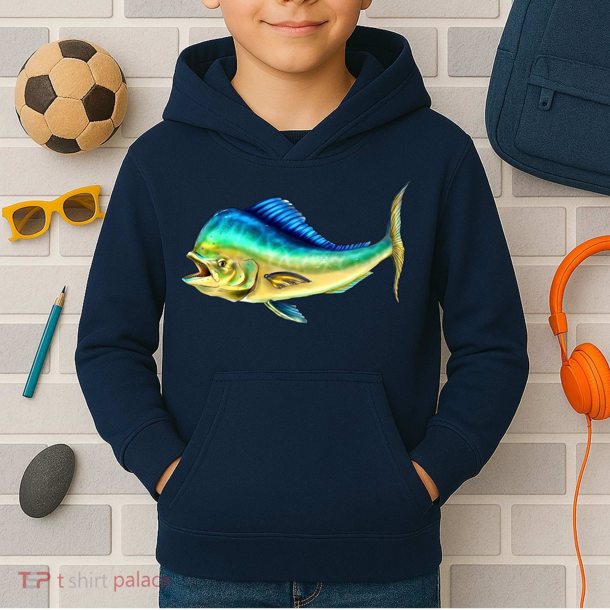 Mahi Mahi Side View Kids Hoodie