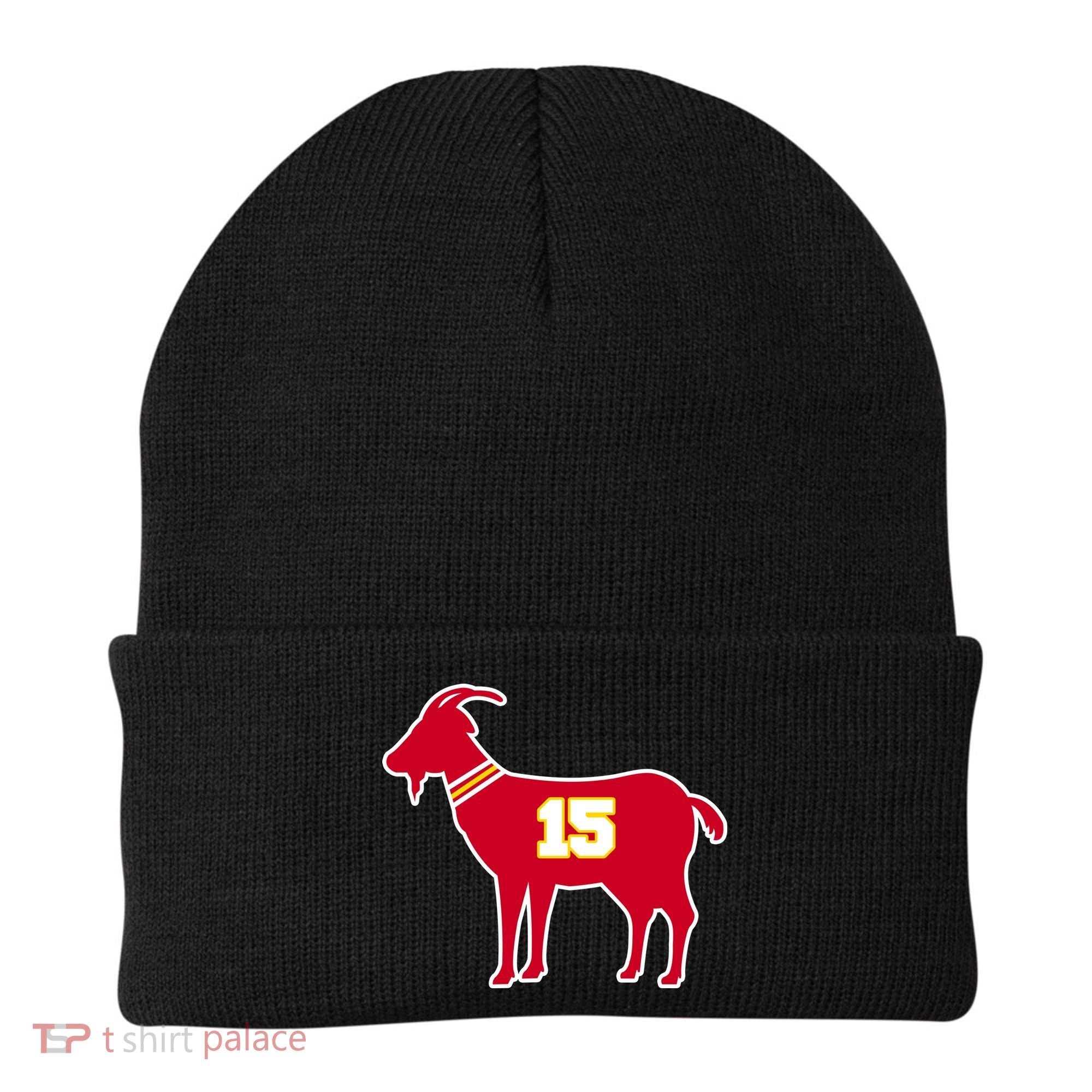 Mahomes Goat G.O.A.T Football Fan Beanie
