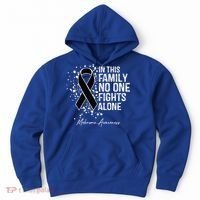 Melanoma Awareness In This Family No One Fights Alone Cute Gift Hoodie thumb 0