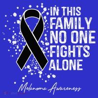 Melanoma Awareness In This Family No One Fights Alone Cute Gift Sweatshirt thumb 3