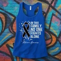 Melanoma Awareness In This Family No One Fights Alone Cute Gift Women's Tank Top thumb 3