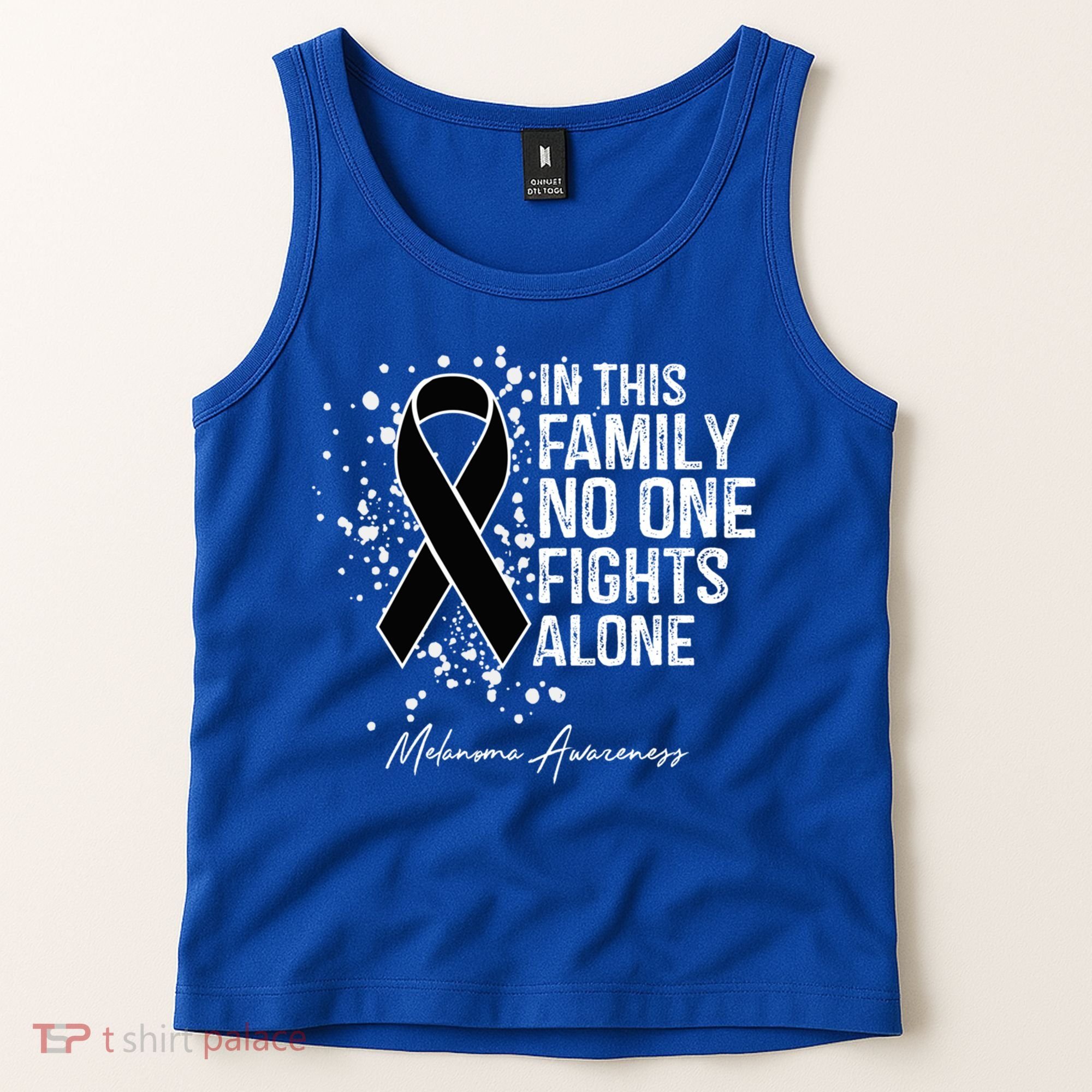 Melanoma Awareness In This Family No One Fights Alone Cute Gift Tank Top