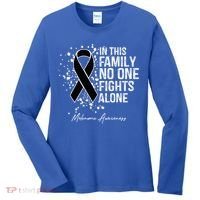 Melanoma Awareness In This Family No One Fights Alone Cute Gift Women's Long Sleeve Shirt thumb 0