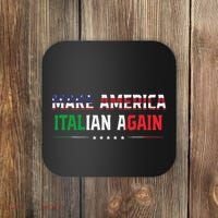Make America Italian Again Funny Usa Patriotic Party Coaster thumb 0
