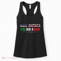 Make America Italian Again Funny Usa Patriotic Party Women's Tank Top thumb 0