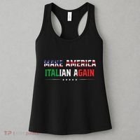 Make America Italian Again Funny Usa Patriotic Party Women's Tank Top thumb 3
