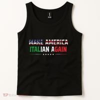 Make America Italian Again Funny Usa Patriotic Party Tank Top thumb 2