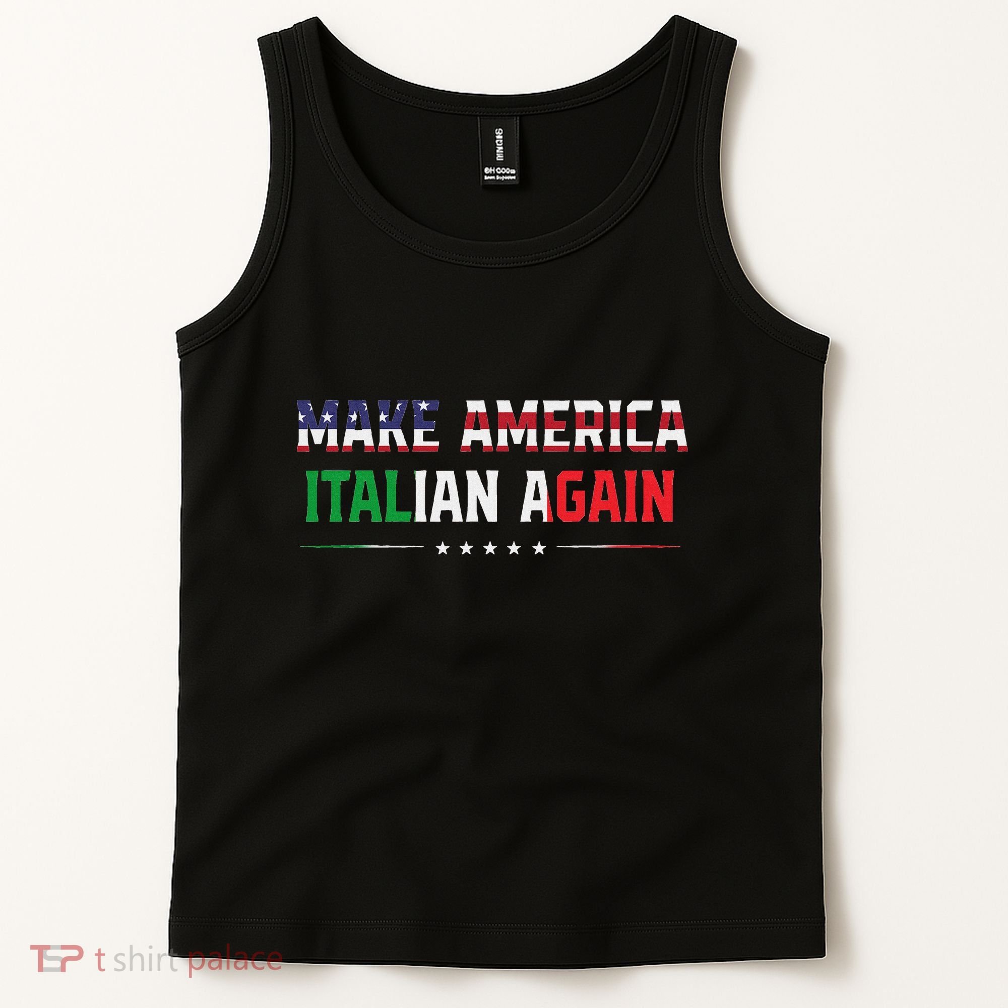 Make America Italian Again Funny Usa Patriotic Party Tank Top