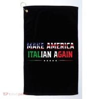 Make America Italian Again Funny Usa Patriotic Party Golf Towel thumb 0