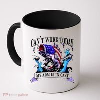 My Arm Is In A Cast Fishing USA Coffee Mug thumb 0