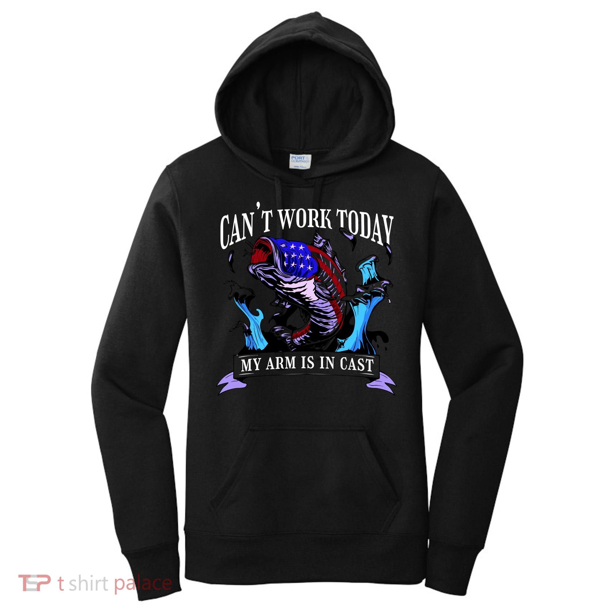 My Arm Is In A Cast Fishing USA Women's Hoodie