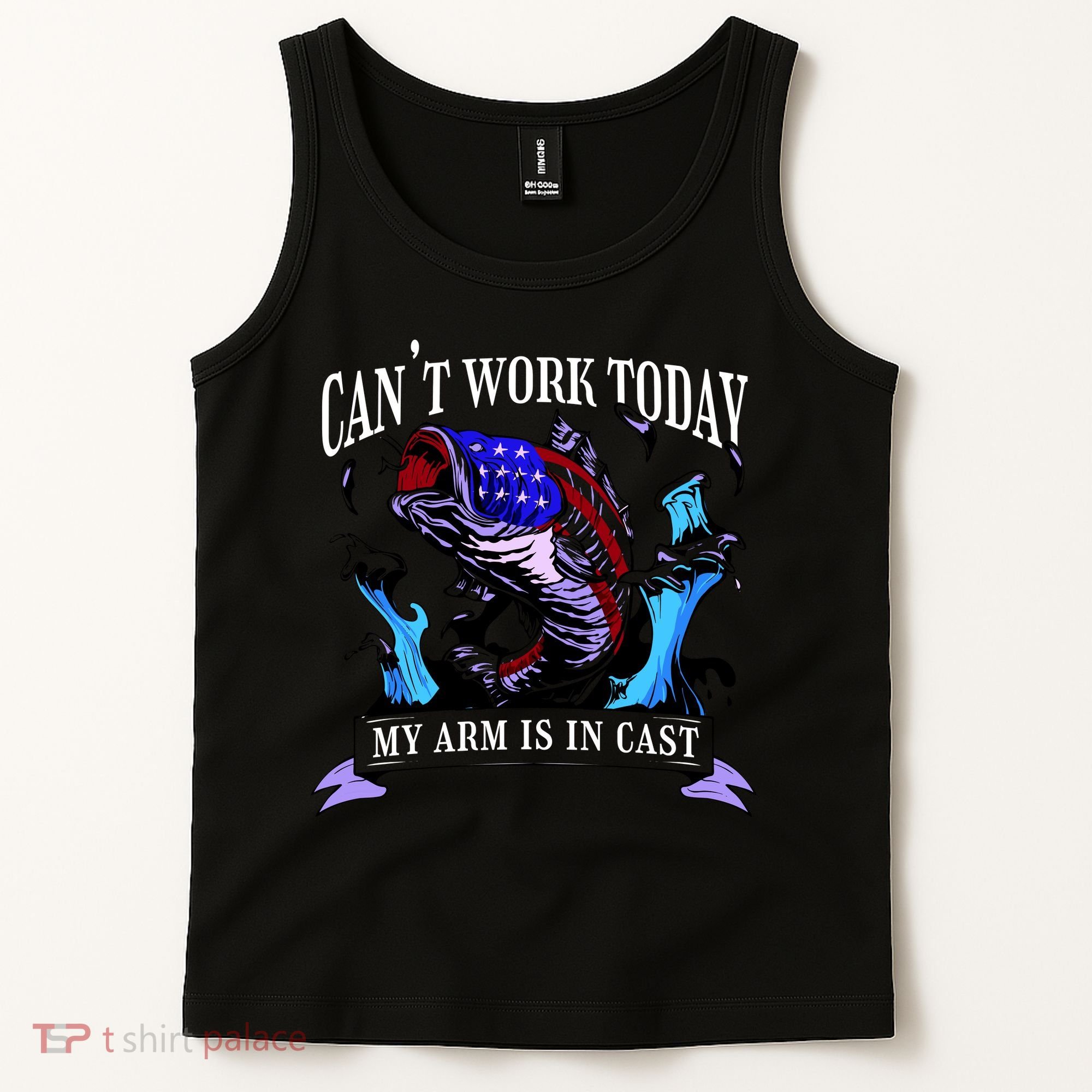 My Arm Is In A Cast Fishing USA Tank Top
