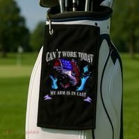 My Arm Is In A Cast Fishing USA Golf Towel thumb 2